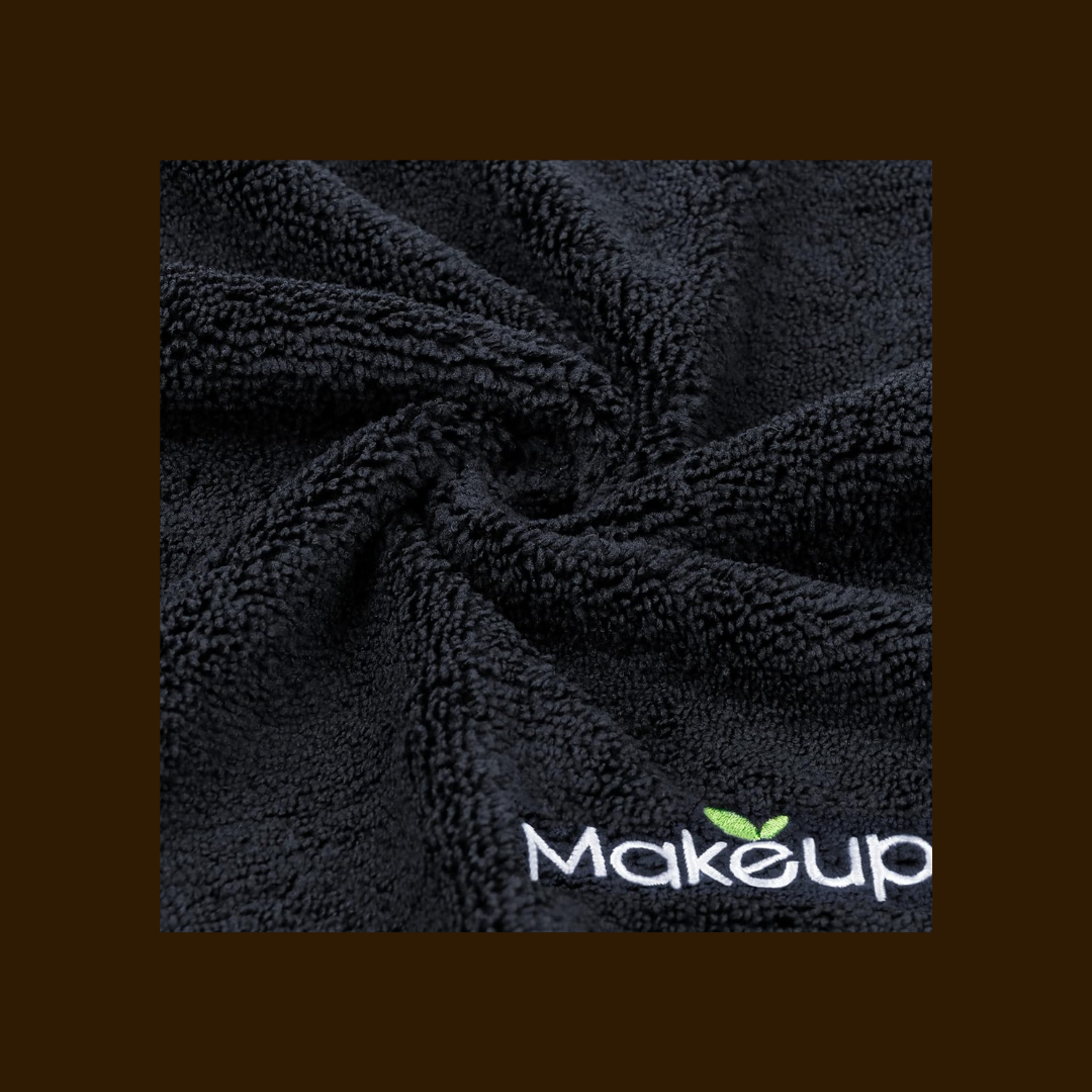 Makeup Towel - Black - 6 pack