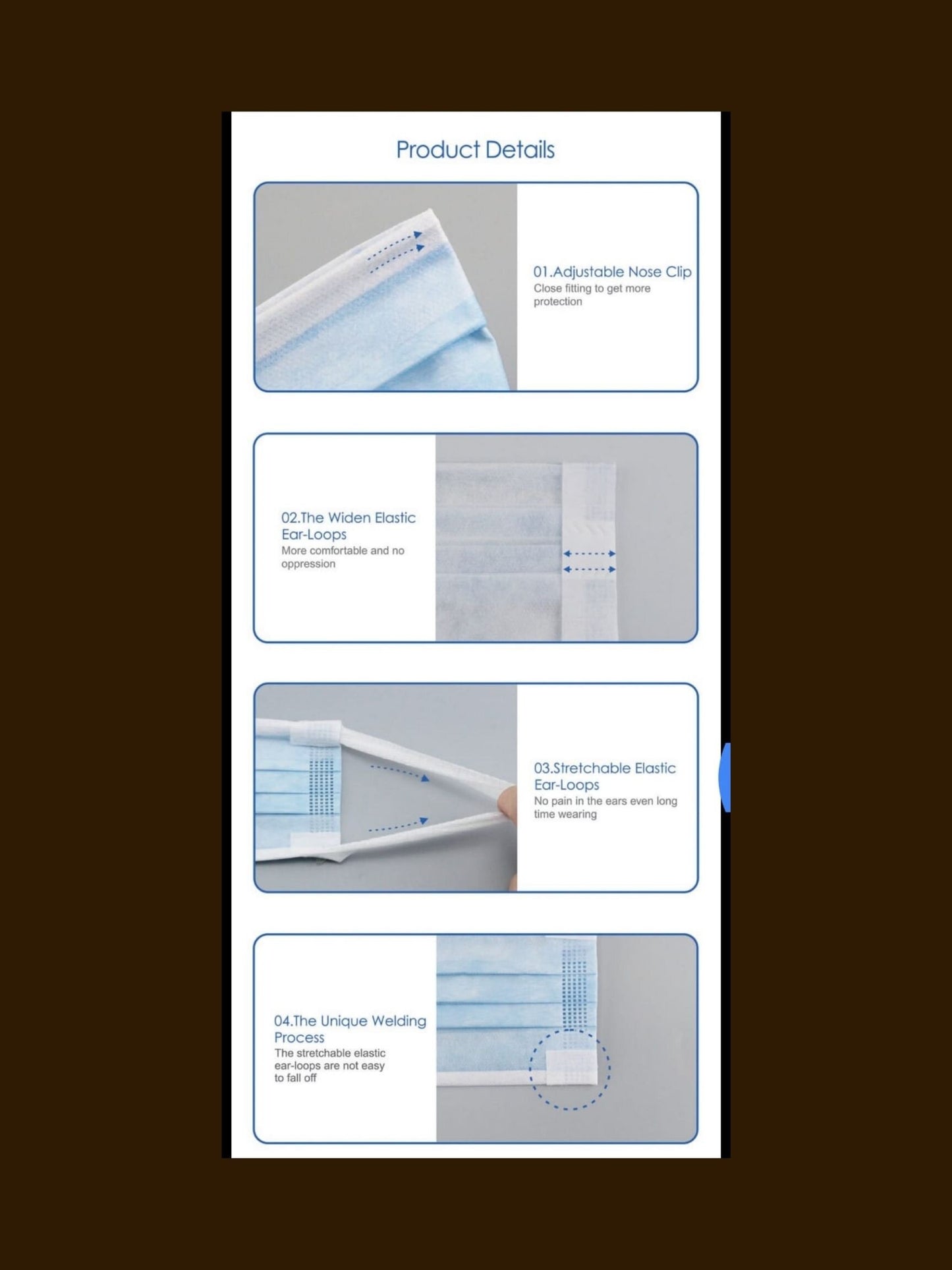 3-Ply Disposable Face Mask - 50 Masks/Box