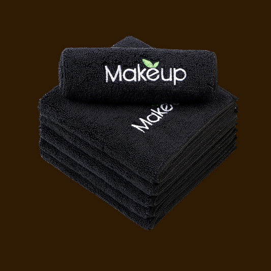 Makeup Towel - Black - 6 pack